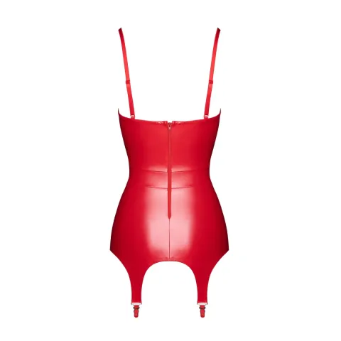 Корсет с подвязками для чулок Noir Handmade F368 Bombshell Fierce Corset-belt Red L