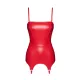 Корсет с подвязками для чулок Noir Handmade F368 Bombshell Fierce Corset-belt Red XL