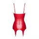 Корсет с подвязками для чулок Noir Handmade F368 Bombshell Fierce Corset-belt Red XL