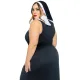 Костюм монашки-грішниці Leg Avenue Sultry Sinner 1X-2X, сукня, головний убір, комір
