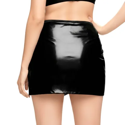 Лакована сексуальна спідниця Art of Sex - Malibu, колір чорний, L-2XL