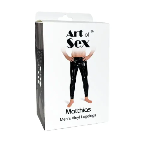 Лаковані чоловічі легінси Art of Sex - Matthias, колір чорний, розмір L