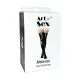 Лаковані панчохи зі шнурівкою Art of Sex - Mistress, червоні, розмір M
