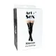 Лаковані панчохи зі шнурівкою Art of Sex - Mistress, червоні, розмір S