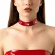 Лакований чокер з шипами Art of Sex - Mistress, колір червоний, розмір M