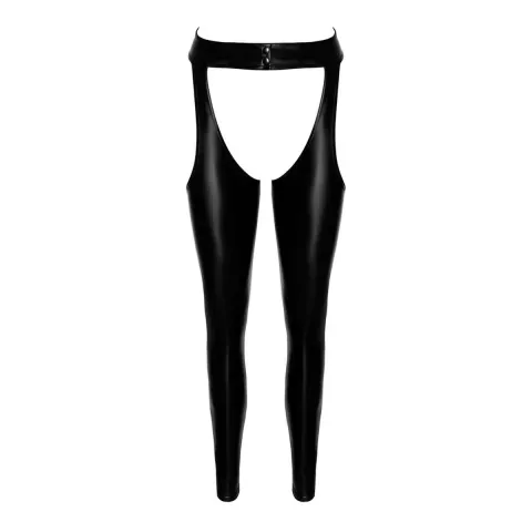 Легінси Noir Handmade F323 Rebel, L, black, під латекс, з відкритими стегнами та сідницями