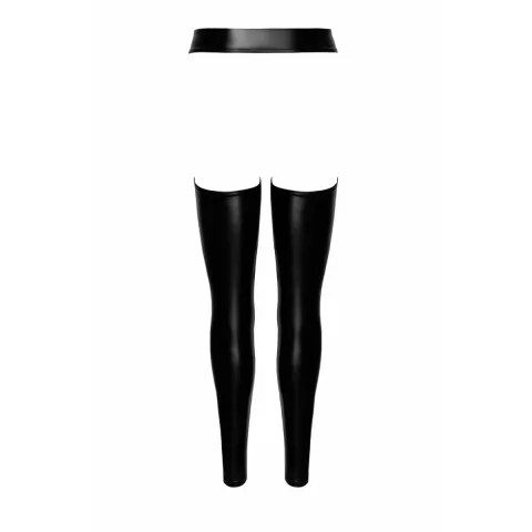 Легінси Noir Handmade F323 Rebel, L, black, під латекс, з відкритими стегнами та сідницями
