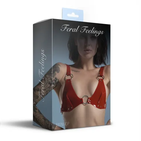Классический лиф Feral Feelings — топ бикини красного цвета