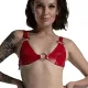 Лиф из натуральной кожи Feral Feelings — Bikini Top Red