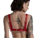 Лиф из натуральной кожи Feral Feelings — Bikini Top Red
