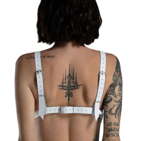Лиф из натуральной кожи Feral Feelings — Bikini Top White