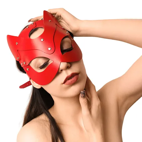 Маска «Кошечка» Art of Sex — Cat Mask, красная