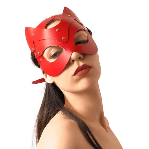 Маска «Кошечка» Art of Sex — Cat Mask, красная