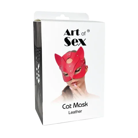 Маска «Кошечка» Art of Sex — Cat Mask, красная