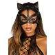Маска кішки з екошкіри Leg Avenue Vegan leather studded cat mask Black