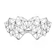 Bijoux Indiscrets Face Mask — Kristine Mask, винил, клеящийся застёж, без завязок