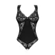 Кружевное боди Obsessive Donna Dream crotchless teddy XL/2XL Black, открытый доступ