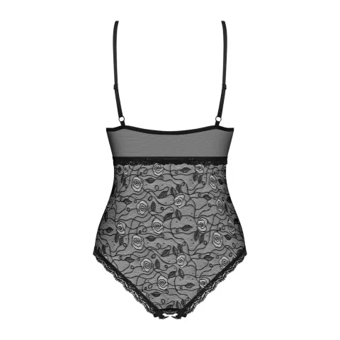 Мереживне боді з доступом Obsessive 818-TED-1 teddy XS/S, чорне