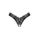 Кружевные стринги Obsessive Donna Dream crotchless thong M/L Black, открытый доступ