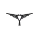 Жіночі стрінги - Obsessive 831-THC-1 Crotchless Thong, чорні L/XL
