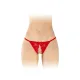 Кружевные трусики с вырезом Fashion Secret Zoe Red, с бантиком