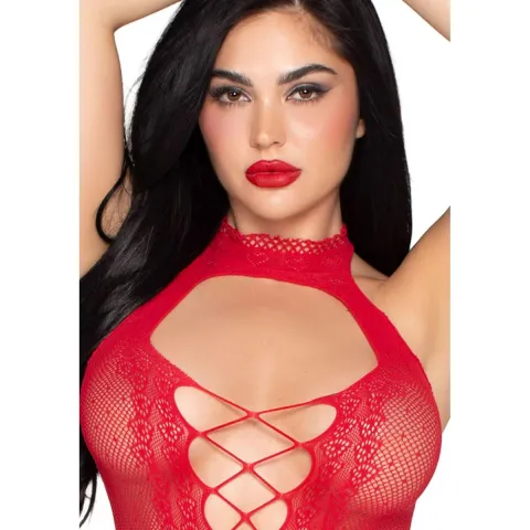 Минисукня Leg Avenue Doted Halter Mini Dress One Size Red
