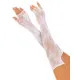 Перчатки Leg Avenue Lace Opera Length Fingerless Gloves, белые, ажурные, длина выше локтя