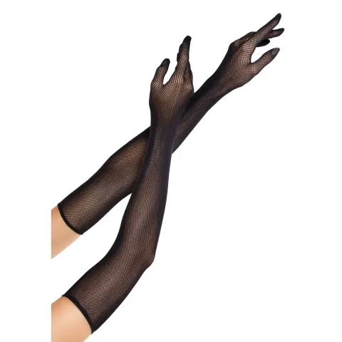 Митенки Leg Avenue Opera Length Fishnet Gloves Black One Size