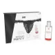 Набір Intt BRAZILIAN PANTY BLACK: трусики на резинці S-XL з перлинним кільцем + полунична змазка