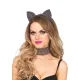 Набор «Кошечка со стразами» Leg Avenue Cat ear headband & choker set: широкий чокер и ушки