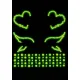 Набір страз-прикрас для тіла Leg Avenue Ayla face jewel sticker, наліпки, світяться у темряві