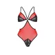 Напівпрозоре боді з мереживом Passion PEONIA BODY XXL/XXXL red