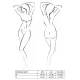 Напівпрозоре боді з вирізами Passion Exclusive Mirajane Body black S/M, black
