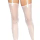 Чулки Leg Avenue Daisy Dot с сетчатым узором, один размер, белые