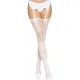 Чулки Leg Avenue Daisy Dot с сетчатым узором, один размер, белые