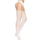 Чулки Leg Avenue Daisy Dot с сетчатым узором, один размер, белые