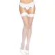 Панчохи-сітка зі швом Leg Avenue Backseam Thigh Highs White, one size
