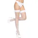Панчохи-сітка зі швом Leg Avenue Backseam Thigh Highs White, one size