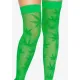 Чулки с рисунком Leg Avenue 420 Net до бедер, зеленые