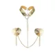 Пестис-сердечка з пензликами та чокером JSY Nipple Sticker RT236114 Golden
