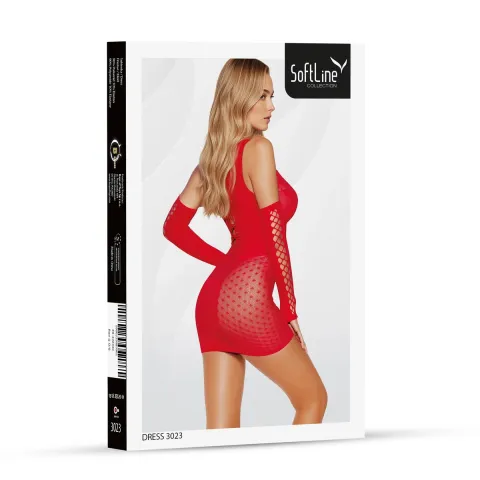 Платье — Dress 3023, красное, один размер