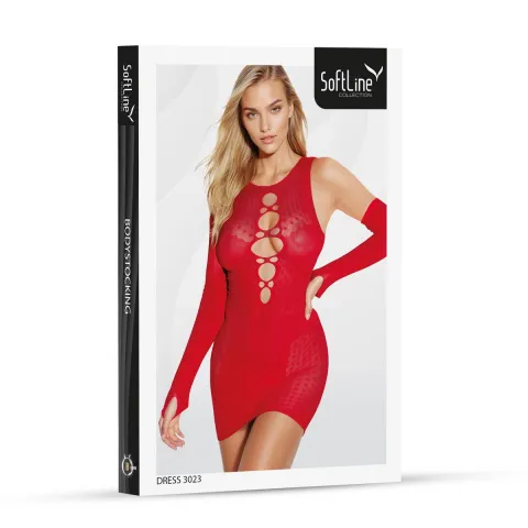 Платье — Dress 3023, красное, один размер