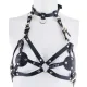 Нагрудная ремня LOCKINK SEVANDA Queen Chest Harness со съемным бюстгальтером, черная, со съемными застежками