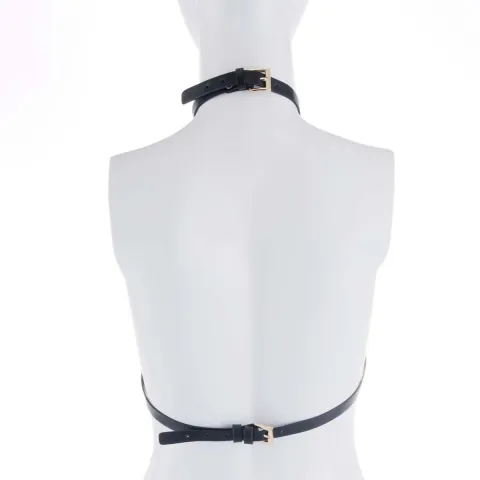 Нагрудная ремня LOCKINK SEVANDA Queen Chest Harness со съемным бюстгальтером, черная, со съемными застежками