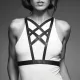 Портупея з екошкіри Bijoux Indiscrets Maze – Cross Cleavage Harness Black