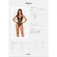 Прозрачное боди Obsessive Selinne teddy XL/2XL Black, мелкая сетка, двойные бретели