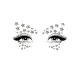 Прикраса-зірочки для тіла Leg Avenue Celeste face jewels sticker, наліпки, світяться у темряві