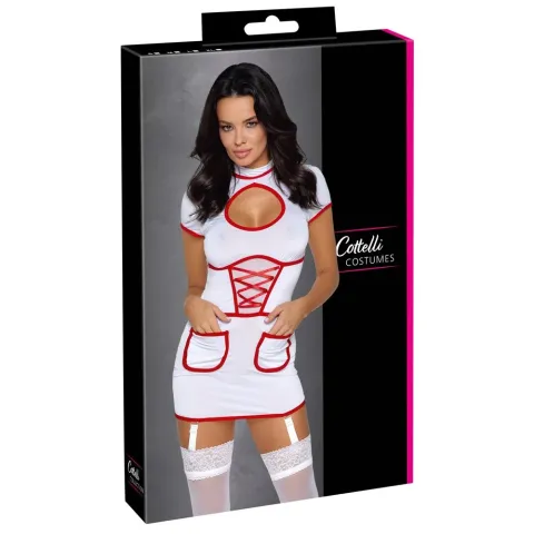 Рольовий костюм медсестри - Cottelli Costumes, білий, XL