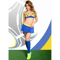 Рольовий костюм вболівальниці - Ola, жовтий/синій M/L