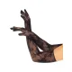 Рукавички Leg Avenue Lace Opera Length Gloves, One Size, чорні, вище ліктя, сітка з квітковим візерунком